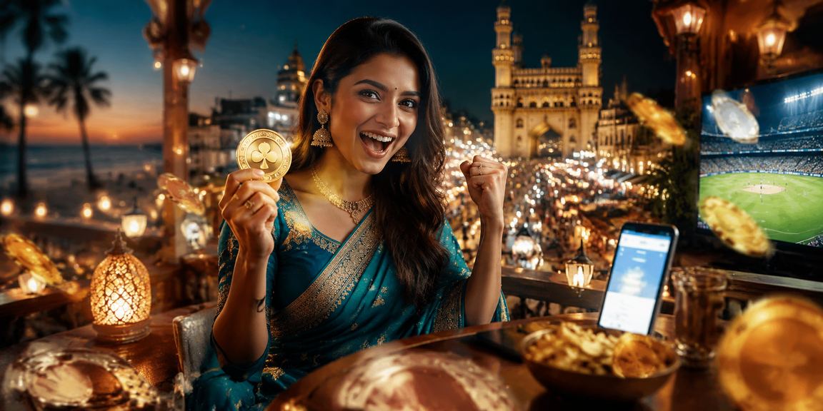 Festive Hyderabad Charminar lottery game scene