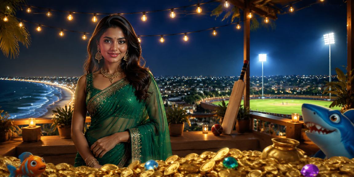 Indian woman enjoying cricket betting on mobile