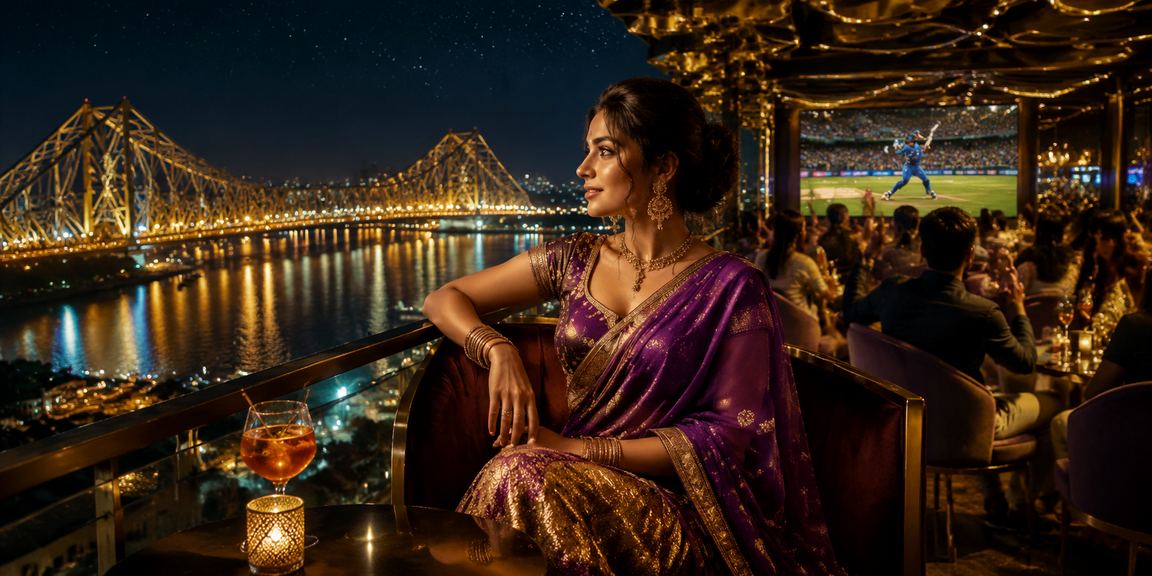 Viewers watching cricket and betting in Kolkata